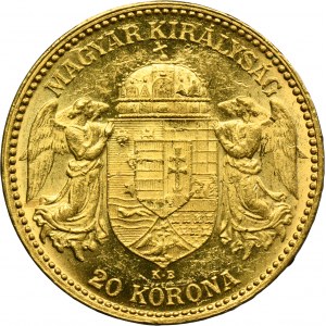 Hungary, Franz Joseph I, 20 Corona Kremnitz 1893 KB