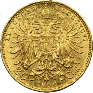 Austria, Franciszek Józef I, 20 Koron Wiedeń 1896