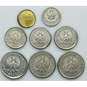 Set, DESTRUCTURES, pennies and 1 zloty (8 pieces).