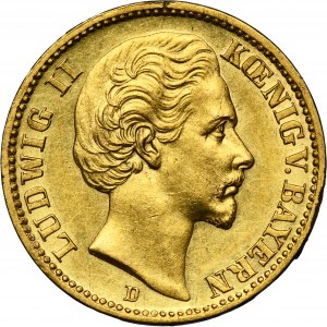 Germany, Bavaria, Ludwig II, 20 Mark Munich 1873 D