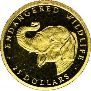 Cook Island, Elizabeth II, 25 Dollars Surrey 1990 - Elephant