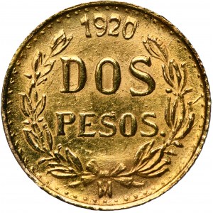 Mexico, Republic, 2 Pesos Mexico 1920