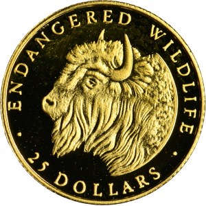 Île Cook, Elizabeth II, 25 $ Surrey 1990 - Bison