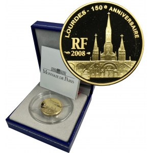 Francja, 10 Euro 2008 - 150. rocznica Objawienia Matki Bożej Bernadecie Soubirous z Lourdes