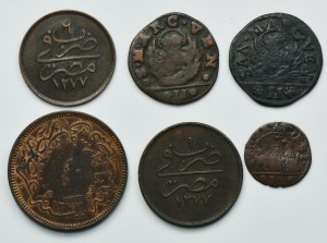 Set, Republic of Venice and Egypt, 1 Soldo, 2 Soldi and oriental coins (6 pcs.)