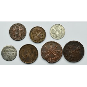 Set, Denmark, Sweden and Austria, Mix coins (7 pcs)