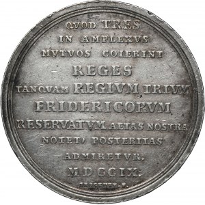 August II Mocny, Medal Alians Trzech Fryderyków 1709
