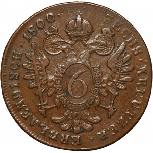 Austria, Franciszek II, 6 Krajcarów Kremnica 1800 B