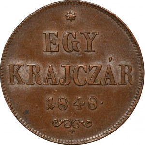 Hungary, Spring of Nations, 1 Kreuzer Nagybánya 1848