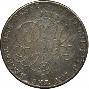 Wielka Brytania, Jerzy III, Żeton 1 Pens Handsworth 1787
