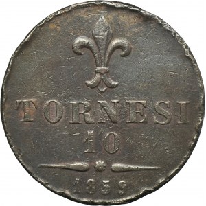 Italy, Kingdom of the Two Sicilies, Francis II, 10 Tornesi Naples 1859
