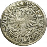 Silesia, Duchy of Liegnitz-Brieg-Wolau, Georg III, Ludwig IV, Christian, 1 Kreuzer Brieg 1654 - RARE