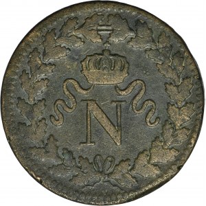 Francja, Napoleon I, 1 Décime Strasburg 1815 BB