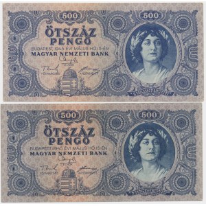 Węgry, 500 pengo 1945 (2 szt.)