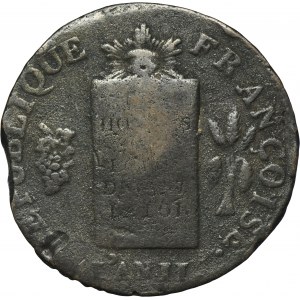 Francja, I Republika, 2 Sols Metz 1793 AA