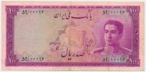 Irán, 100 rialov (1951)