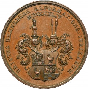 Germany, Hennberg, Georg Ernst, Medal of the 300th anniversary of the Reformation 1844