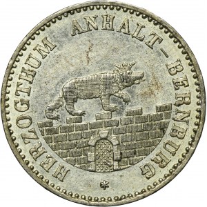 Nemecko, vojvodstvo Anhalt-Bernburg, Alexander Karl, 1/6 thaler Berlin 1861 A
