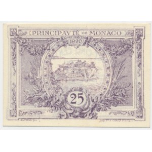 Monako, 25 centów 1920