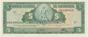 Nikaragua, 5 cordobas 1968