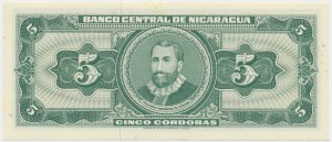 Nicaragua, 5 Cordobas 1968