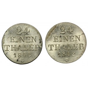 Germany, Kingdom of Hanover, Ernest August, 1/24 Thaler Hannover 1842 Hanover S