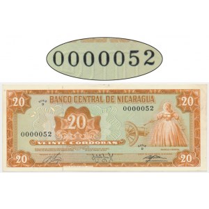 Nicaragua, 20 Cordobas 1978 - low serial number