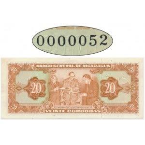 Nicaragua, 20 Cordobas 1978 - low serial number