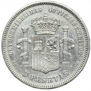 Spain, Amadeo I, 5 Pesetas Madrid 1871