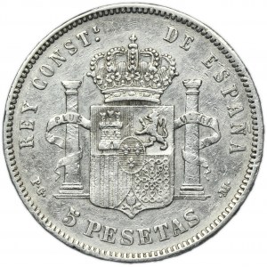 Spain, Alfonso XIII, 5 Pesetas Madrid 1892