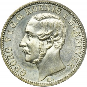 Germany, Kingdom of Hannover, Georg V, 1/6 Thaler Hannover 1866 B