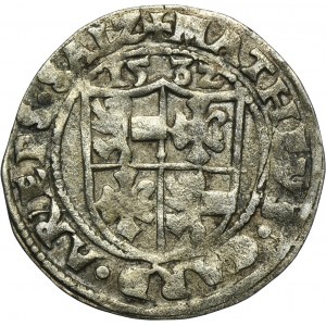 Austria, Arcybiskupstwo Salzburga, Mateusz Lang von Wellenburg, 2 Krajcary (1/2 batzena) Salzburg 1532