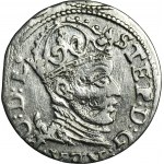 Stefan Batory, Trojak Ryga 1585 - BARDZO RZADKI, kula w herbie