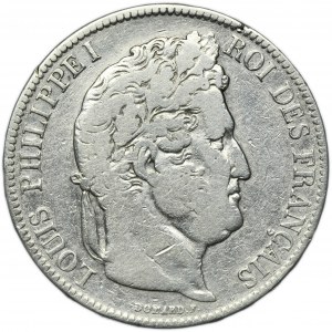 France, Louis Philippe I, 5 Francs Paris 1840 A