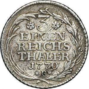 Silesia, Prussian rule, Friedrich II, 1/3 Thaler Breslau 1770 B