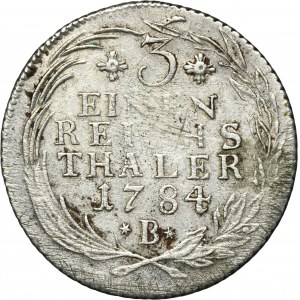 Śląsk, Panowanie pruskie, Fryderyk II, 1/3 Talara Wrocław 1784 B