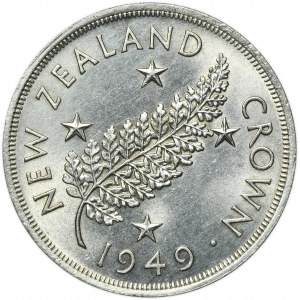 New Zealand, George VI, 1 Crown London 1949