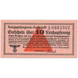 Germany, Kriegsgefangen Lagergeld - Oberkommando der Wehrmacht - 10 Reichspfenni (1939-45)