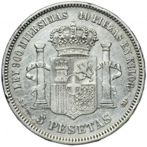 Hiszpania, Amadeusz I, 5 Peset Madryt 1871