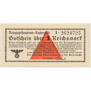 Germany, Kriegsgefangen Lagergeld - Oberkommando der Wehrmacht, 1 Mark (1939-45)