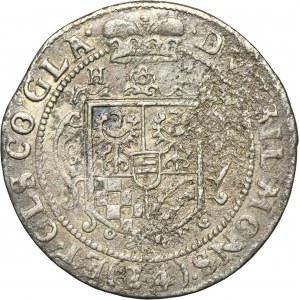 Silesia, Duchy of Münsterberg-Oels, Heinrich Wenzel and Karl Friedrich, 24 Kreuzer Oels 1621 HT - UNLISTED, date below the busts