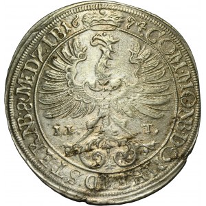 Śląsk, Księstwo Oleśnickie, Sylwiusz Fryderyk, 15 Krajcarów Oleśnica 1694 IIT - NIENOTOWANE