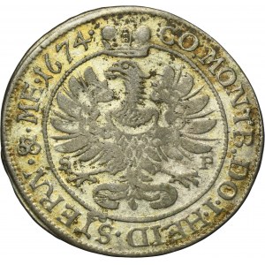 Śląsk, Księstwo Oleśnickie, Sylwiusz Fryderyk, 6 Krajcarów Oleśnica 1674 SP