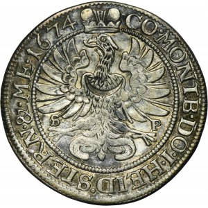 Śląsk, Księstwo Oleśnickie, Sylwiusz Fryderyk, 6 Krajcarów Oleśnica 1674 SP