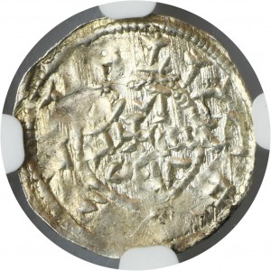 Boleslaw III Wrymouth, Denarius Krakau - St. Adalbert - NGC MS64 - VERY RARE