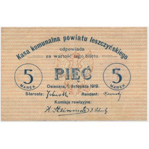 Osieczna, Communal Fund, 5 marks 1919