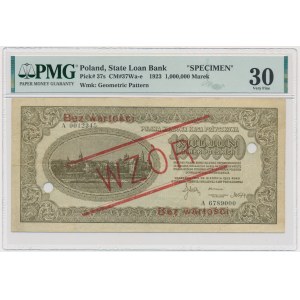 1 million marks 1923 - MODEL - A012345/A678900 - PMG 30
