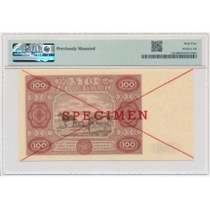 100 zloty 1947 - SPECIMEN - A 1234567 - PMG 64