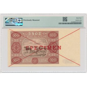 100 złotych 1947 - SPECIMEN - A 1234567 - PMG 64