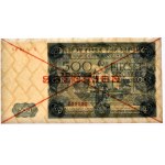 500 złotych 1947 - SPECIMEN - X 789000 - PMG 63